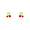 Histoire d'Or Boucles D'oreilles Puces Or Jaune Helicie Email