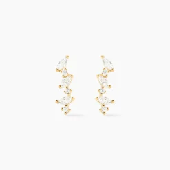 Histoire d'Or Boucles D'oreilles Puces Or Jaune Fortunella Oxydes De Zirconium