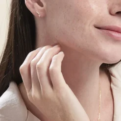 Histoire d'Or Boucles D'oreilles Puces Or Jaune Fortunella Oxydes De Zirconium