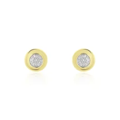 Boucles D'oreilles Puces Or Jaune Laurissa Diamants-Histoire d'Or Discount