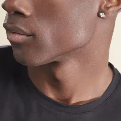 Boucles D'oreilles Puces Or Blanc Doreen Oxydes De Zirconium-Histoire d'Or Best