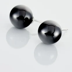 Boucles D'oreilles Puces Orbe Argent Blanc Céramique-Histoire d'Or Online