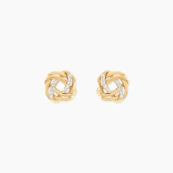 Histoire d'Or Boucles D'Oreilles Puces Otieno Or Jaune Diamant