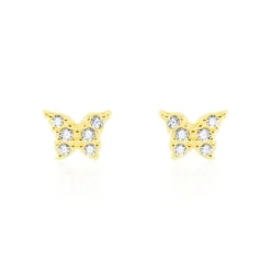 Histoire d'Or Boucles D'oreilles Puces Or Jaune Fragaria Oxydes