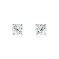 Histoire d'Or Boucles D'oreilles Puces Or Blanc Victoria Diamants