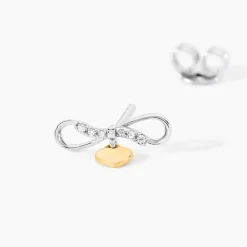 Boucles D'oreilles Puces Or Jaune Oxyde De Zirconium-Histoire d'Or Online