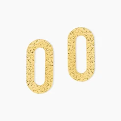 Histoire d'Or Boucles D'oreilles Puces Oren Acier Doré