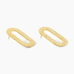 Histoire d'Or Boucles D'oreilles Puces Oren Acier Doré