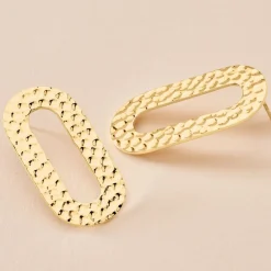 Histoire d'Or Boucles D'oreilles Puces Oren Acier Doré