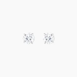 Histoire d'Or Boucles D'oreilles Puces Or Blanc Katherina Oxyde De Zirconium