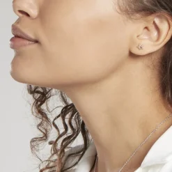 Histoire d'Or Boucles D'oreilles Puces Or Rose Lison Alphonsine