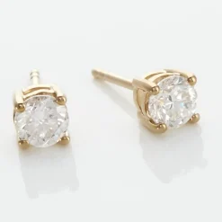 Boucles D'oreilles Puces Or Jaune Victoria Diamants-Histoire d'Or Clearance