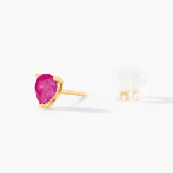 Boucles D'oreilles Puces Or Jaune Isador Rubis-Histoire d'Or Hot