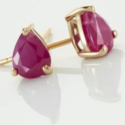 Boucles D'oreilles Puces Or Jaune Isador Rubis-Histoire d'Or Hot