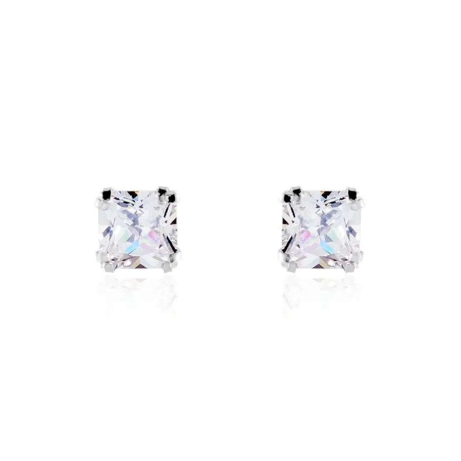 Histoire d'Or Boucles D'oreilles Puces Or Blanc Doreen Oxydes De Zirconium