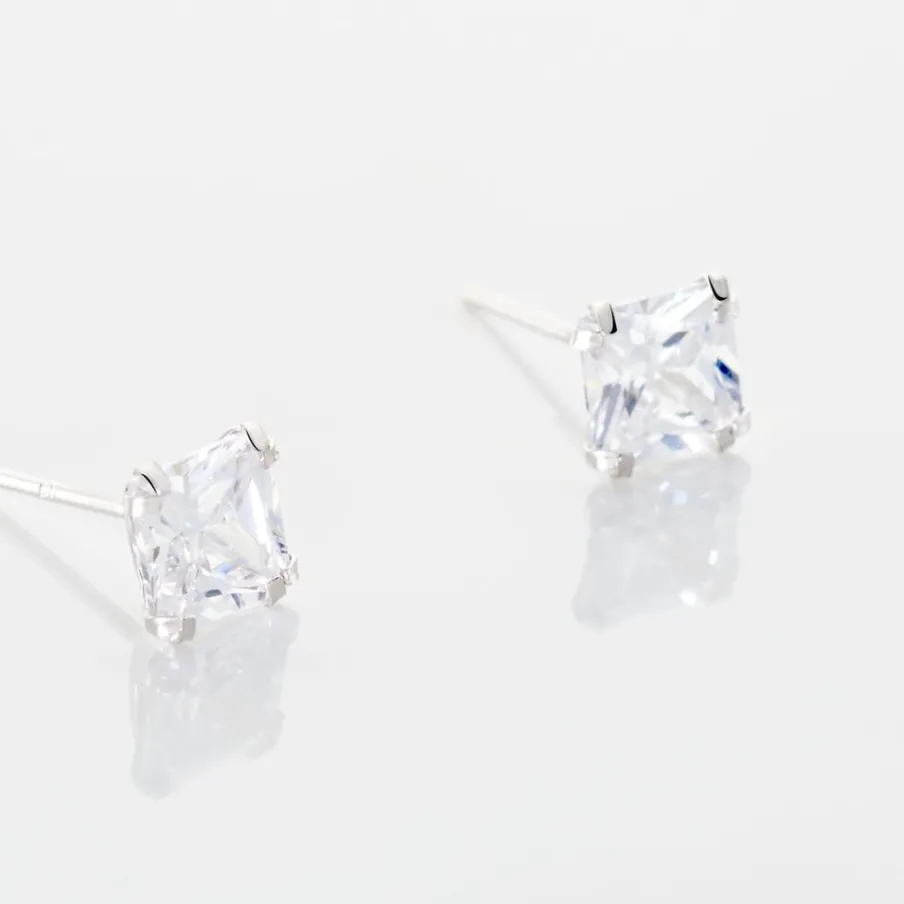 Histoire d'Or Boucles D'oreilles Puces Or Blanc Doreen Oxydes De Zirconium