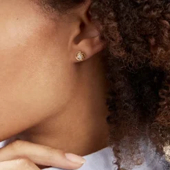 Boucles D'oreilles Puces Or Jaune Urlanie Diamants-Histoire d'Or New