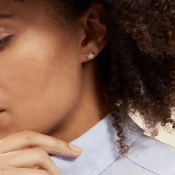 Boucles D'oreilles Puces Or Jaune Urlanie Diamants-Histoire d'Or New