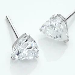 Histoire d'Or Boucles D'oreilles Puces Or Blanc Katherine Oxyde De Zirconium
