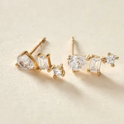 Histoire d'Or Boucles D'oreilles Puces Osip Or Jaune Oxyde De Zirconium