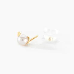 Histoire d'Or Boucles D'oreilles Puces Odelle Or Jaune Perle De Culture
