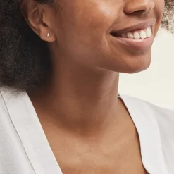 Boucles D'oreilles Puces Or Rose Oxydes De Zirconium-Histoire d'Or Clearance