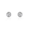 Histoire d'Or Boucles D'oreilles Puces Or Blanc Agota Diamants
