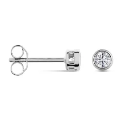 Histoire d'Or Boucles D'oreilles Puces Or Blanc Agota Diamants