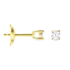 Histoire d'Or Boucles D'oreilles Puces Or Jaune Victoria Diamants