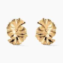 Histoire d'Or Boucles D'oreilles Puces Organic Plaqué Or Jaune