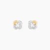 Boucles D'Oreilles Puces Or Jaune Oxyde De Zirconium-Histoire d'Or Online