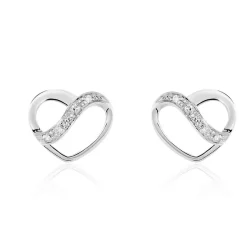 Histoire d'Or Boucles D'oreilles Puces Or Blanc Juliane Diamants