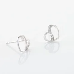 Histoire d'Or Boucles D'oreilles Puces Or Blanc Juliane Diamants