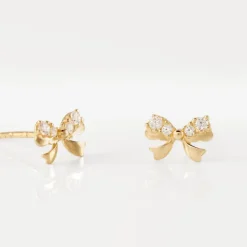 Histoire d'Or Boucles D'oreilles Puces Or Jaune Brunnera Oxydes De Zirconium