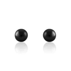 Boucles D'oreilles Puces Orbe Argent Blanc Céramique-Histoire d'Or Outlet