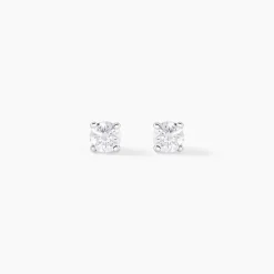 Boucles D'oreilles Puces Or Blanc Victoria Diamants-Histoire d'Or Clearance