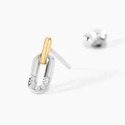 Boucles D'Oreilles Puces Or Jaune Oxyde De Zirconium-Histoire d'Or