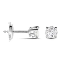 Histoire d'Or Boucles D'oreilles Puces Or Blanc Victoria Diamant