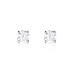 Histoire d'Or Boucles D'oreilles Puces Or Blanc Victoria Diamants