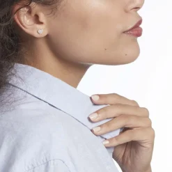 Boucles D'oreilles Puces Or Jaune Ianuaria Cristal-Histoire d'Or Outlet