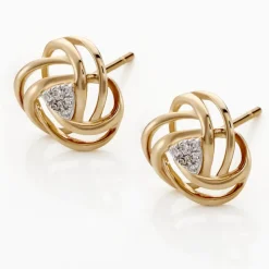 Boucles D'oreilles Puces Or Jaune Afua Diamants-Histoire d'Or Sale