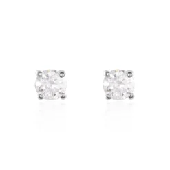 Boucles D'oreilles Puces Or Blanc Victoria Diamants-Histoire d'Or Clearance