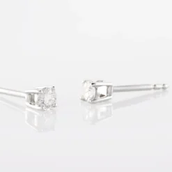 Boucles D'oreilles Puces Or Blanc Victoria Diamants-Histoire d'Or Clearance