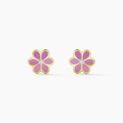 Histoire d'Or Boucles D'oreilles Puces Or Jaune Talia Email