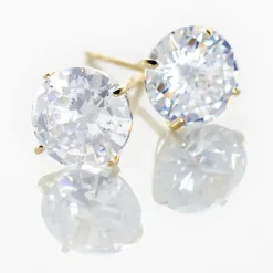 Boucles D'oreilles Puces Or Jaune Katherina Oxyde De Zirconium-Histoire d'Or New