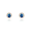Boucles D'oreilles Puces Or Rose Maeva Topazes Oxydes De Zirconium-Histoire d'Or Hot