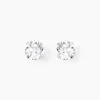 Boucles D'oreilles Puces Philia Argent Blanc Oxyde De Zirconium-Histoire d'Or New