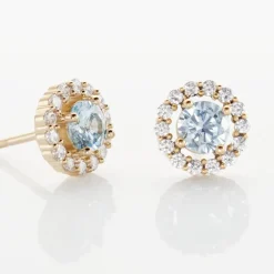 Boucles D'oreilles Puces Plaqué Or Radbod Pierres Artificielles Oxydes-Histoire d'Or Outlet