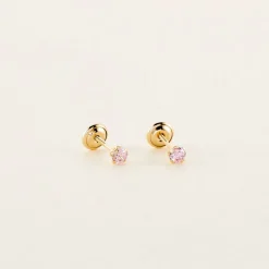 Histoire d'Or Boucles D'oreilles Puces Pepita Or Jaune Oxyde De Zirconium