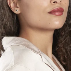 Histoire d'Or Boucles D'oreilles Puces Potentille Or Jaune Saphir